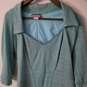 Pinup Couture Mint Lurex